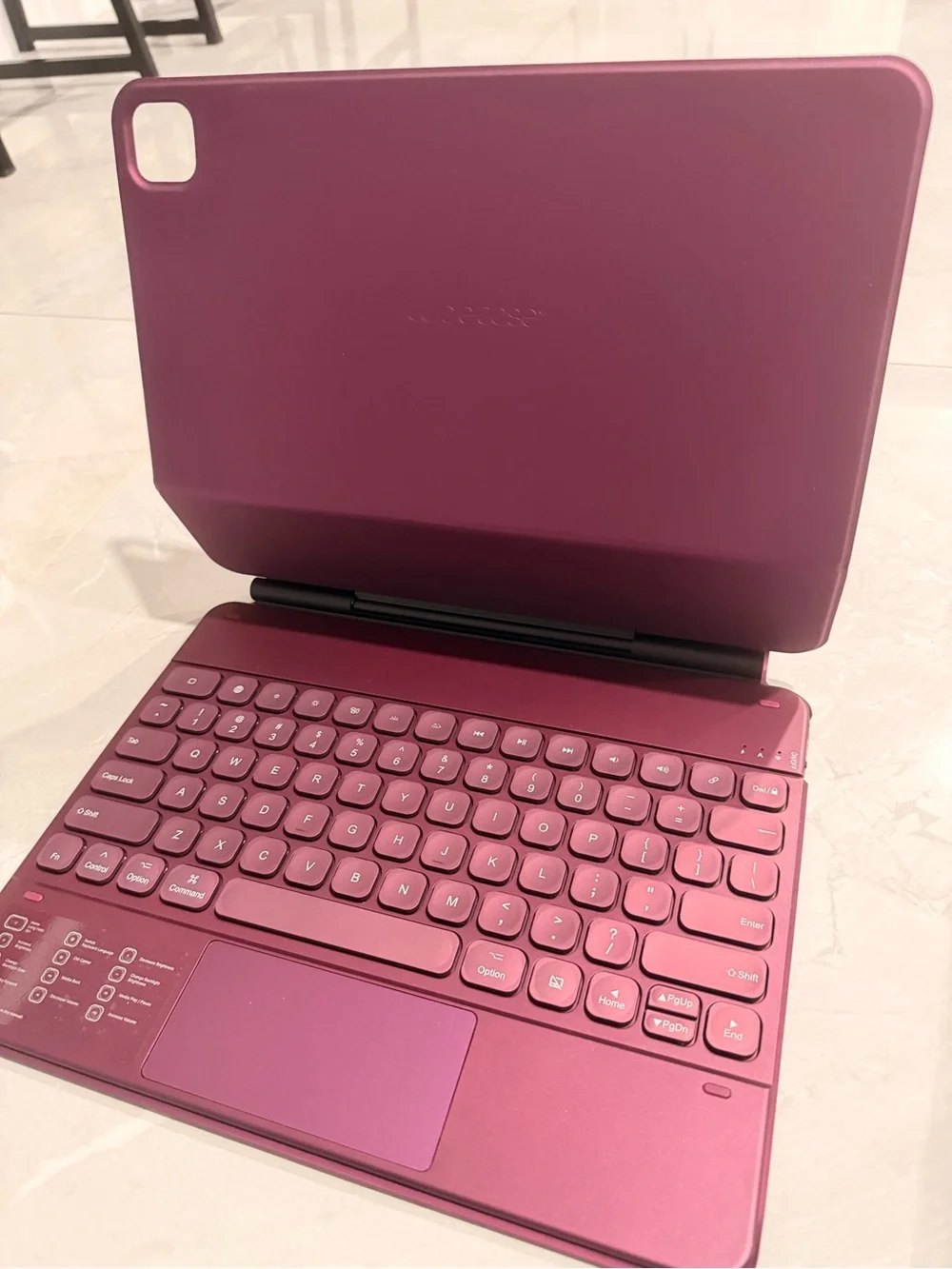 EDGE iPad Keyboard Case with Trackpad Raspberrh